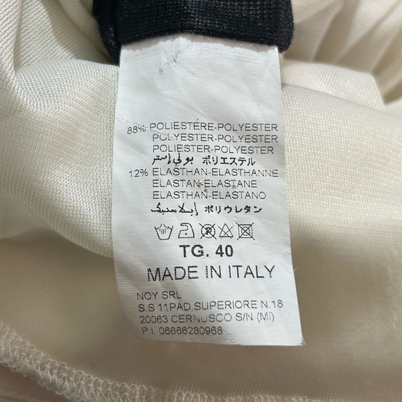 POIS Black and White Sleeveless Sheath Dress V-Neck Mini - Picture 8 of 8